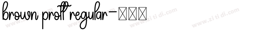 brown prott regular字体转换